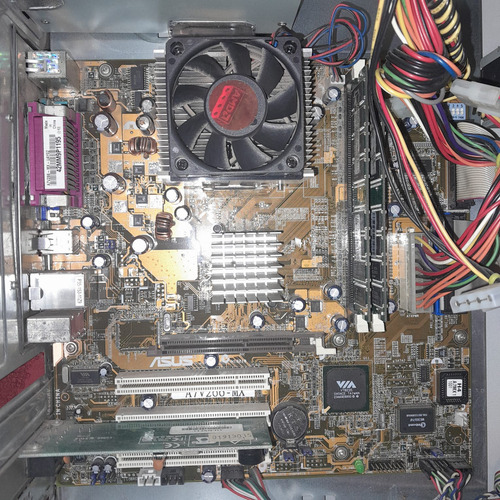 Pc Athlon 1.25ghz, Mother Asus A7v266-mx, 2gb Ram, Hd 40gb (Usado)