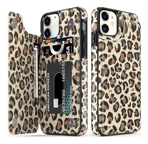 Funda Leto Para iPhone 11, Funda Tipo Cartera De Cuero Con F