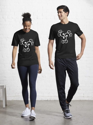 Imagen 4 de 4 de Camiseta Estampada Hombre Frase Positiva Signo Triskel