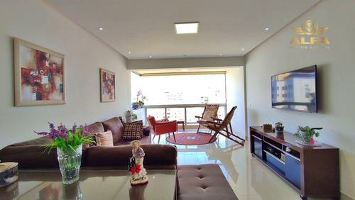 Imagem 4 de 30 de Apartamento A Venda Na Praia, 4 Suítes, Vista Para O Mar, Lazer, 2 Vagas De Garagem. - Ap1412
