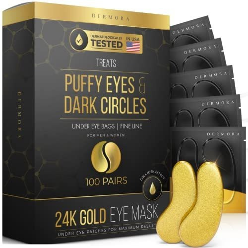 24k Gold Eye Mask - Tratamientos Para Ojos Hinchados Y Ojera