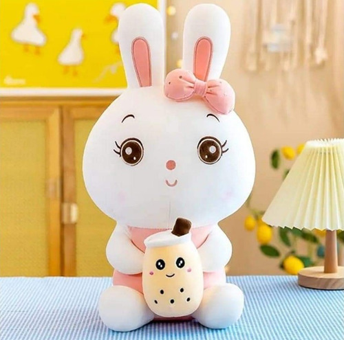 Peluche Conejo Kawaii, Felpa Sueve. 46cm