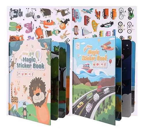 Libros De Pegatinas Reutilizables Para Niños Pequeños: 2 Jue