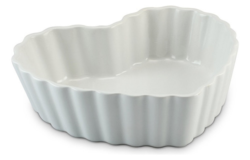 Forma Coração 24x21x6,5cm 1000ml Ceraflame Gourmet Branco