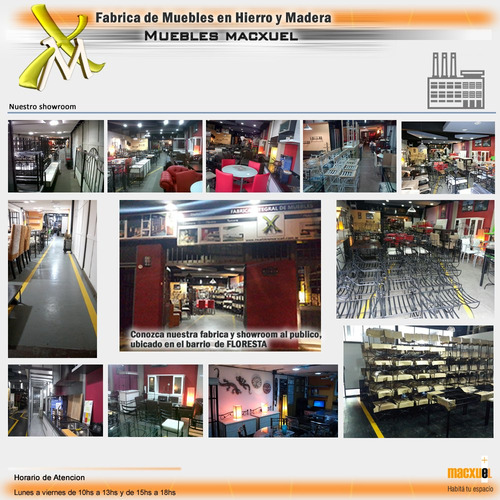 Imagen 9 de 9 de Silla De Hierro Forjado X2 Unidades Pata Recta Epoxi Negro