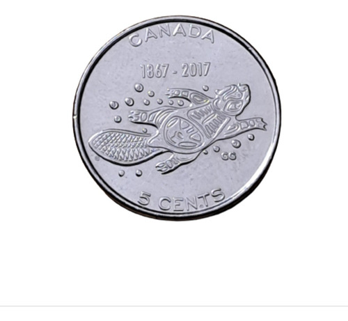 Moneda Canadá 5 Cents Conmemorativa 2017. Sin Circular 