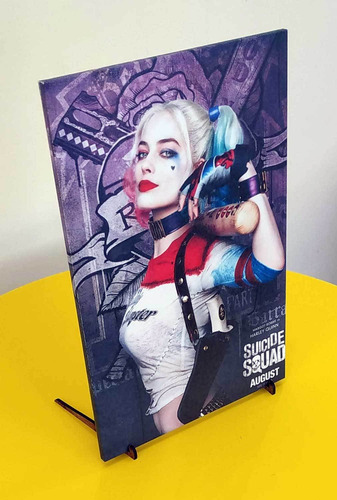 Imagem 3 de 4 de Quadro Decorativo Esquadrão Suicida - Arlequina Tamanho A4