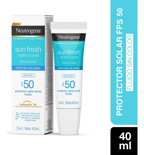 Protector Solar Fps50 Neutrogena Sun Fresh 40ml | Sin Color