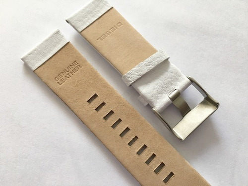 Pulseira Em Couro Para Relógios Diesel - Branca