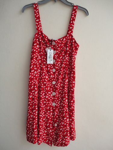 Imagen 2 de 7 de Vestido Rojo Tiras Talla Xs Alaniz Paris