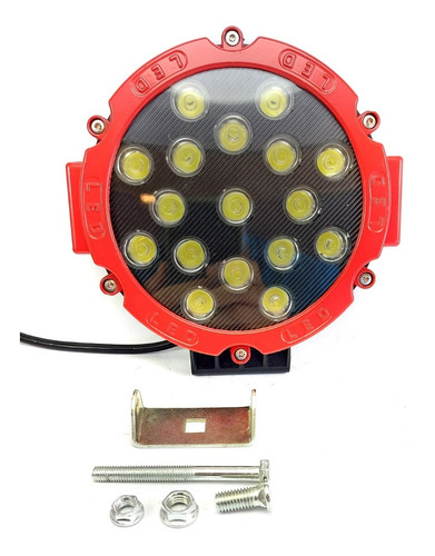 Faro Farol Caminero Redondo 17 Led 10-30v Epistar