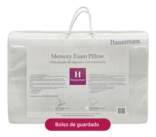 Almohada Cervical Viscoelastica Haussman Premium Vip