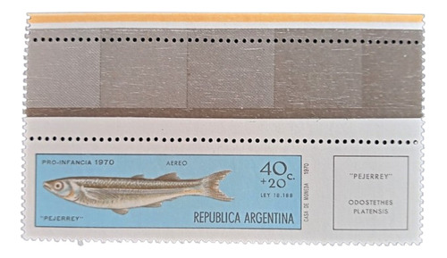 Argentina Peces, Sello Gj 1554 Ca Complemen 1971 Mint L17785