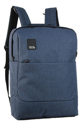 Mochila Portanotebook Travel Tech Reforzada Amplia Azul