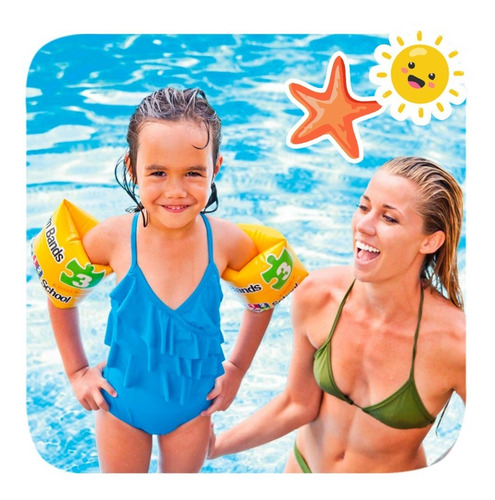 Brazalete Inflable Para Pileta /niños 20x15 Cm Vinilo Intex