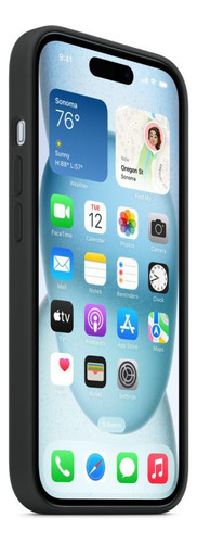 Funda Iphone 13 14 15 Silicona Case Pro Y Pro Max Negro Iphone 15