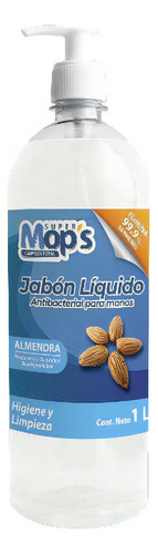 Jabon Liquido Para Manos Mops Mops821 Almendras 1 Litro 1pza