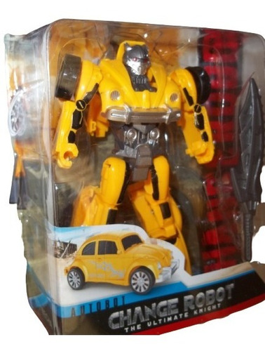 Transformers Muñeco Robot Autobot Vw Escarabajo C/arma Simil