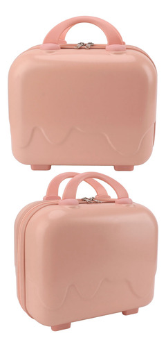 Estuche Rosa De Viaje Para Cosméticos, Miniequipaje De Mano