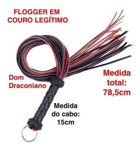 Imagem 1 de 5 de Flogger Bdsm - Couro Legítimo / Chicote Couro Bdsm