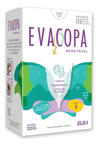 Evacopa Copa Copita Menstrual Reutilizable Ecológica Talle 2