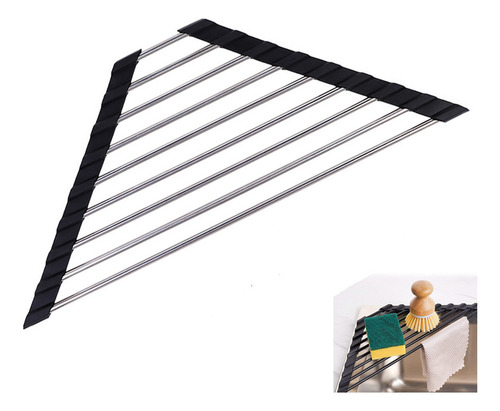 Escurridor Trastes Enrollable Multiusos Acero Inoxidable
