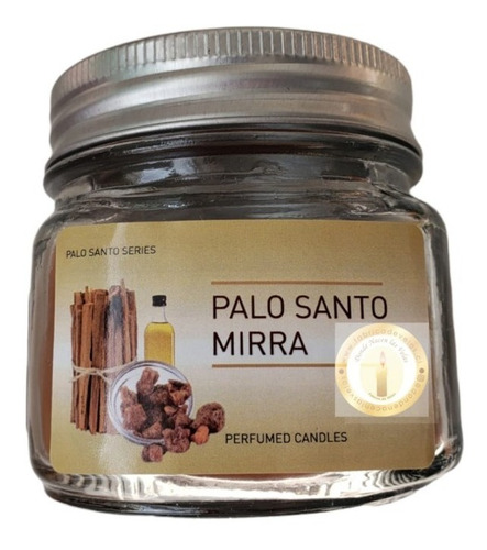 Vela Aromatica Vidrio Palo Santo Mirra