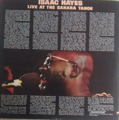 Isaac Hayes 1973 2 Lp´s Live At The Sahara Tahoe Usa. (Usado)