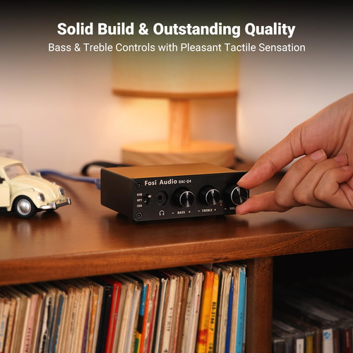 Dac Amplificador Fosi Audio Q4 Mini 24 Bits 192 Khz Rca Aux