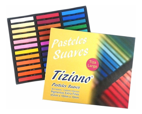 Tizas Pastel Suave Tiziano Larga 65*10*10mm *36