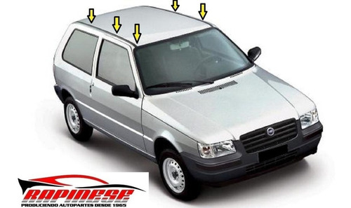 Molduras Techo Fiat Uno 3p 1989 Adhesivas X2 Rapinese