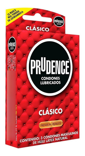 Caja De Condones Prudence Clásico Lubricados Con 3