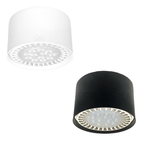 Imagen 1 de 9 de Lámpara Aplique Plafón Spot Led Ar111 Gu10 Circular Fijo