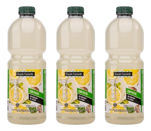 Jugo Limón+menta+jengibre 1.5l C.creciente - 3 Unidades