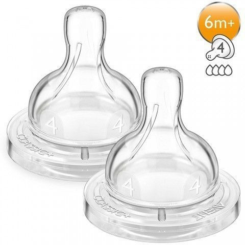 Bico Mamadeira Philips Avent Classic Nº4 C/2 +6m Sem Juros