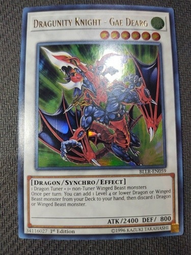 Yu-gi-oh! Dragunity Knight - Gae Dearg Bllr-en059 1st Ed (Usado)
