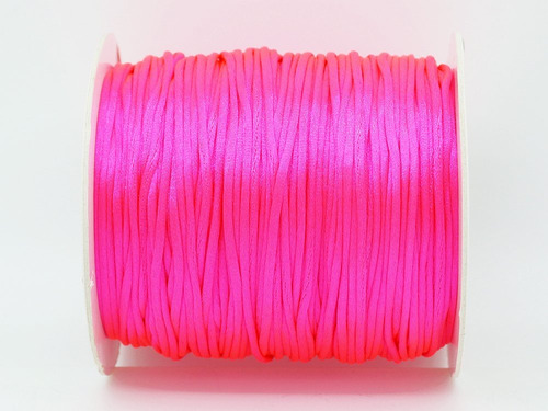 Rosa 1 mm Bugtail Saten Cord Shamballa Macrame Beading Nylon