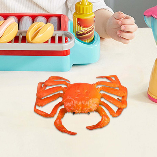 Sea Creatures Toys Party Favors Cangrejo Estatuilla Naranja