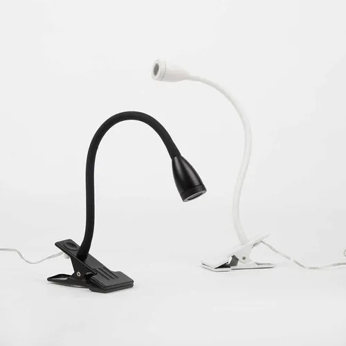 Lampara Mesa Con Pinza Clip Negra O Blanca - Calidad Unilux Estructura Blanco Blanco