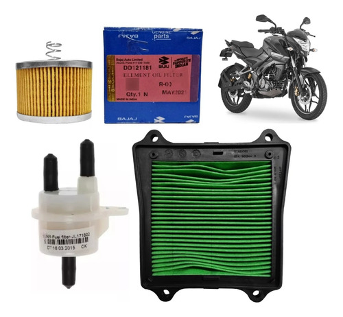 Kit Service Filtros Bajaj Rouser Ns 160 Original Gaona Motos