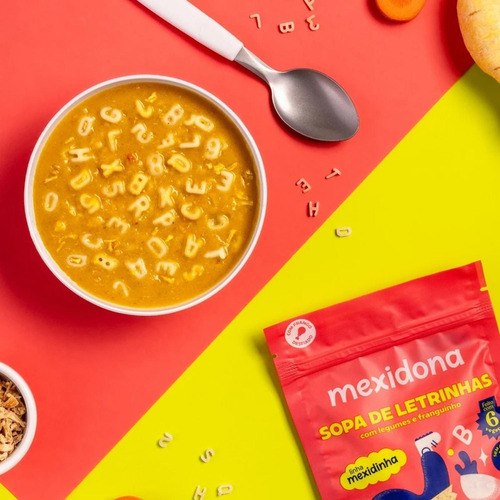 Kit 8und Sopa De Letrinhas Legumes E Frango Mexidinha 90g