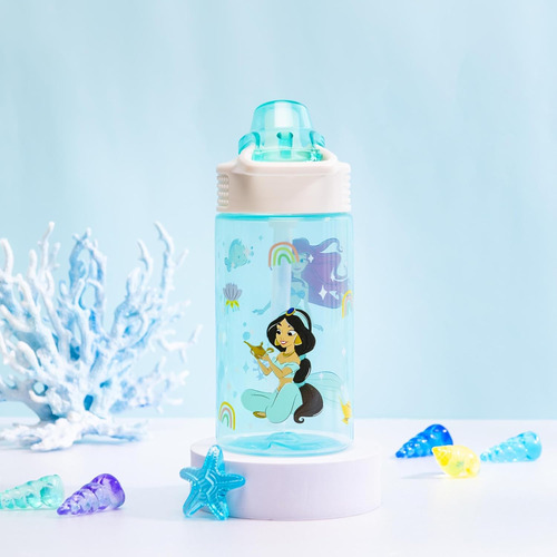 Zak Designs Botella Diseño De Minecraft, Plástico 16 Y 25 Oz Princesa Disney (ariel Y Jasmine) 16 Onza