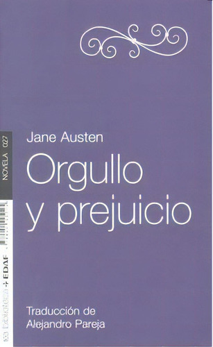 Orgullo Y Prejuicio, De Austen, Jane. Editorial Edaf, S.l., Tapa Blanda En Español