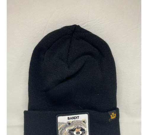 Gorro De Lana Beanie Animales Invierno Farm Negro