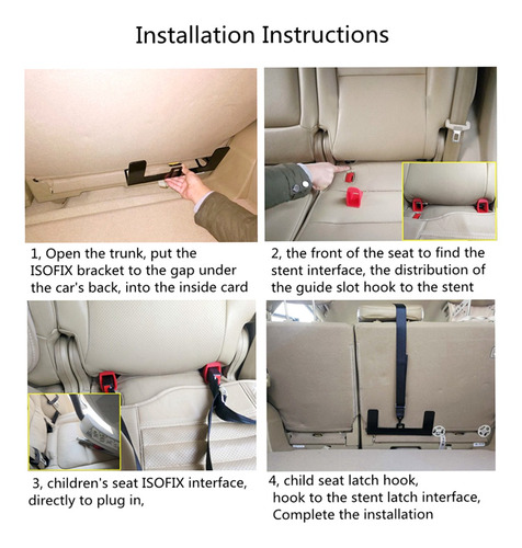 Imagen 3 de 9 de Kit De Soporte Isofix Para Coche, Conector Universal Para Ni