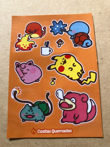 Planchitas Stickers Vinílicos - Pokémon Kawaii