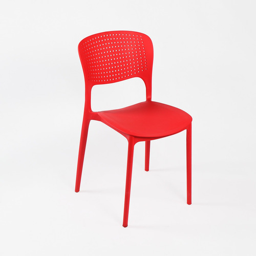 Silla De Terraza Frida Pvc Apilable 47x50x79 Cm Color Rojo Silla Frida Pvc