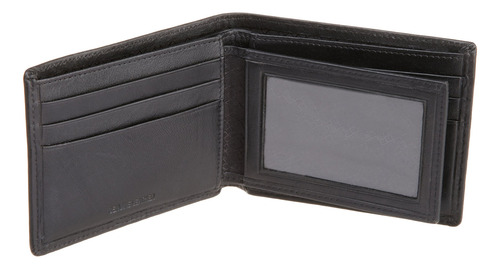 Cartera Perry Ellis Portfolio Park Avenue De Piel Negra Para