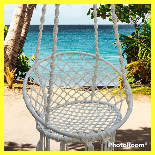 Imagen 3 de 10 de Hamaca Sillon Columpio Macrame