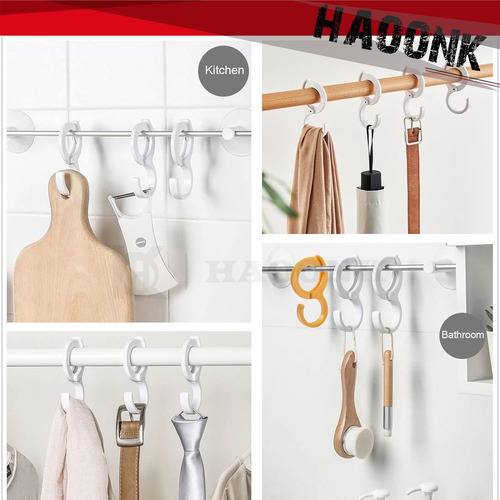 Haoonk Ganchos Resistentes Para Colgar, Clip Multifunción, G